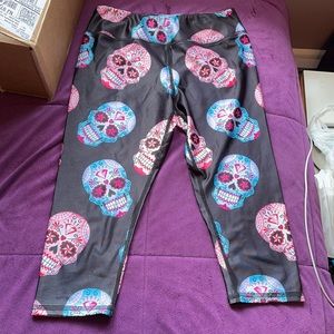 💀sugar skull Capri leggings💀